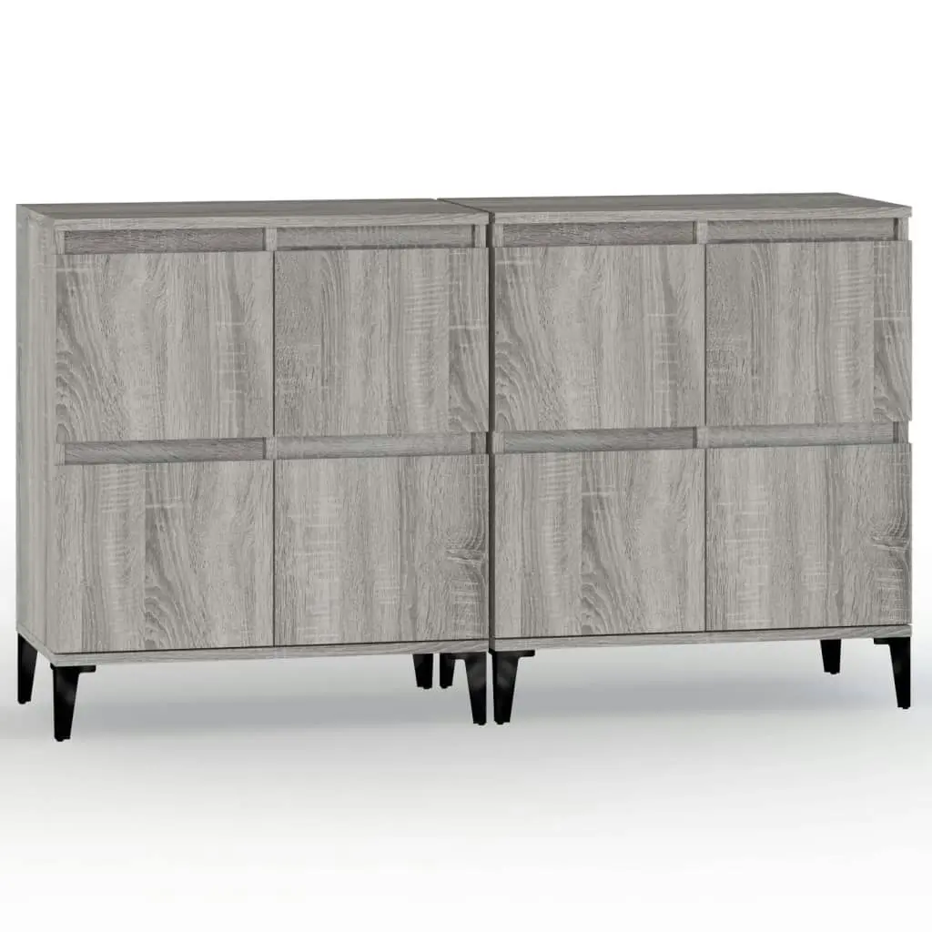 Sideboards 2 pcs Grey Sonoma 60x35x70 cm Engineered Wood 3185765