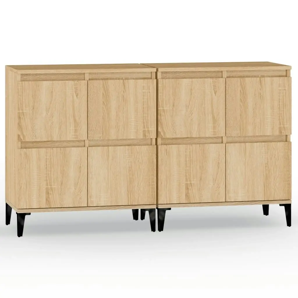 Sideboards 2 pcs Sonoma Oak 60x35x70 cm Engineered Wood 3185762