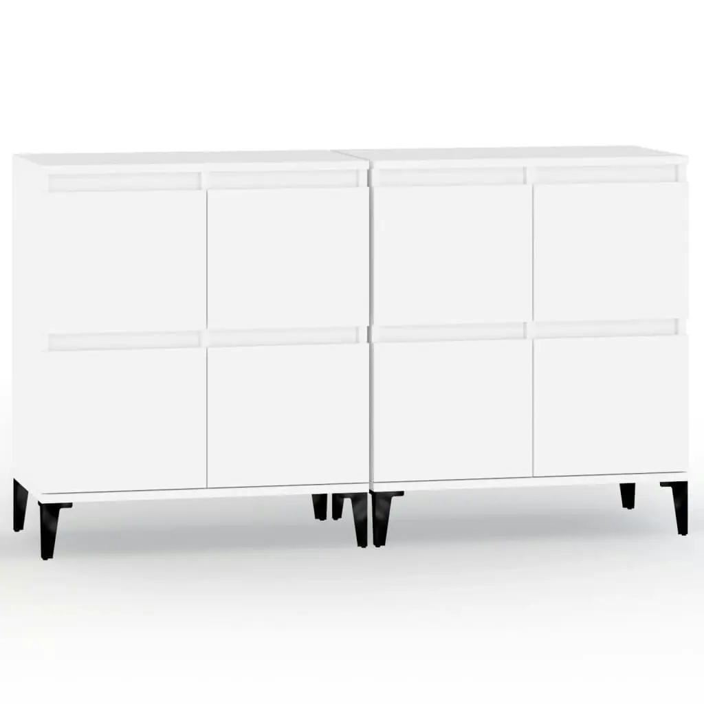 Sideboards 2 pcs White 60x35x70 cm Engineered Wood 3185759