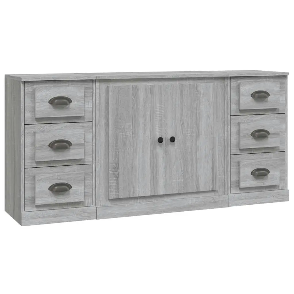 Sideboards 3 pcs Grey Sonoma Engineered Wood 3185237