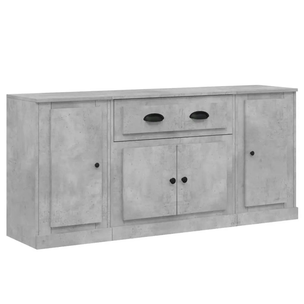 Sideboards 3 pcs Concrete Grey Engineered Wood 3185275