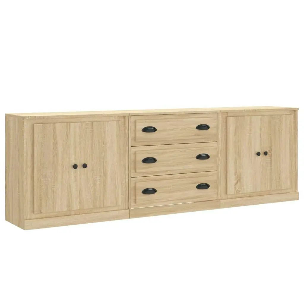 Sideboards 3 pcs Sonoma Oak Engineered Wood 3185218