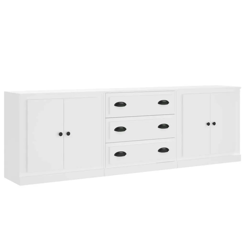 Sideboards 3 pcs White Engineered Wood 3185215