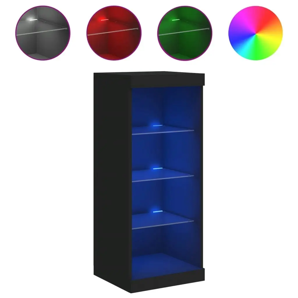 Sideboard with LED Lights Black 41x37x100 cm 836729