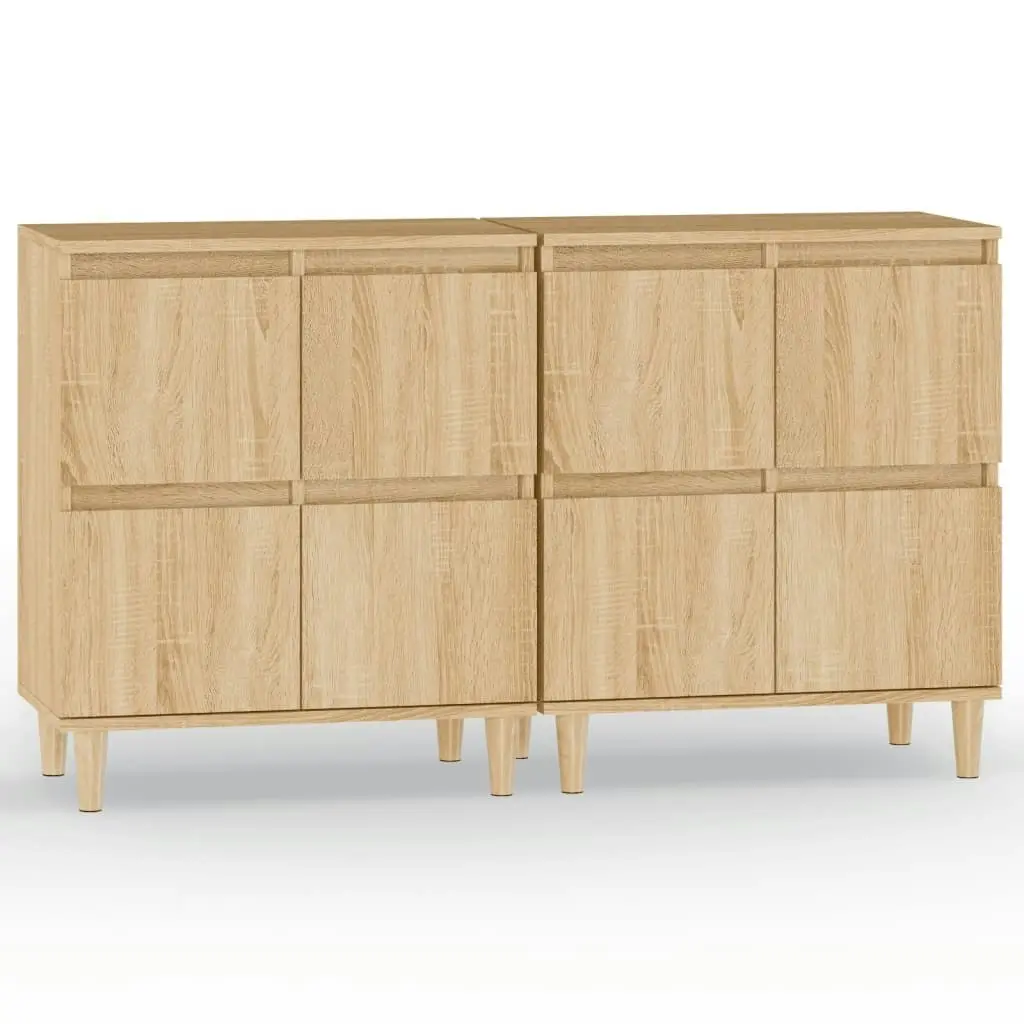 Sideboards 2 pcs Sonoma Oak 60x35x70 cm Engineered Wood 3185754