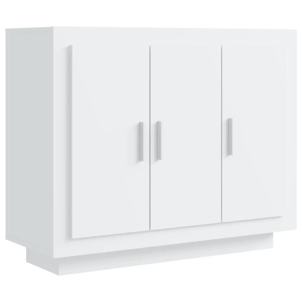 Sideboard High Gloss White 92x35x75 cm Engineered Wood 811841