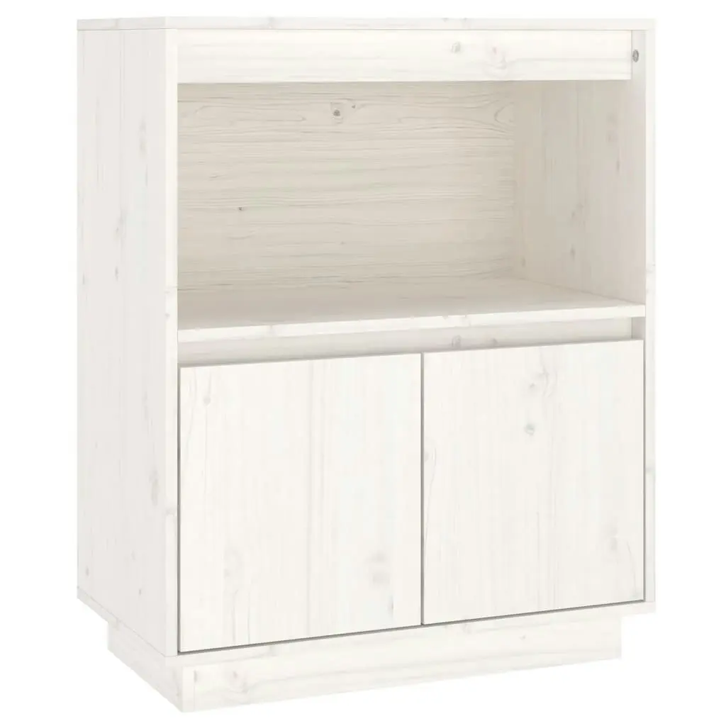 Sideboard White 60x34x75 cm Solid Wood Pine 813521