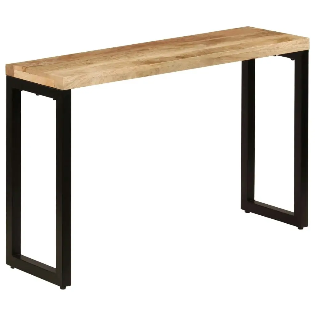 Console Table 120x35x76 cm Solid Wood Mango and Steel 247334