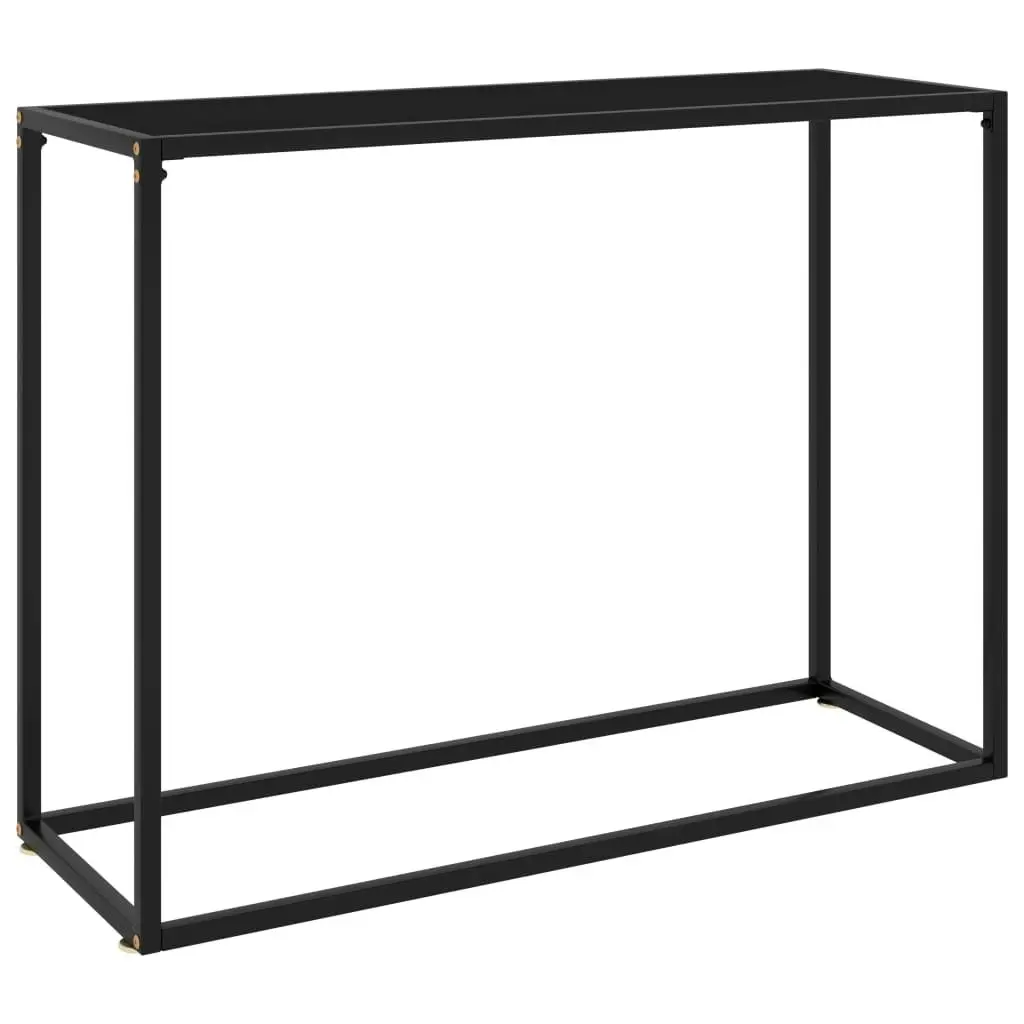 Console Table Black 100x35x75 cm Tempered Glass 322812