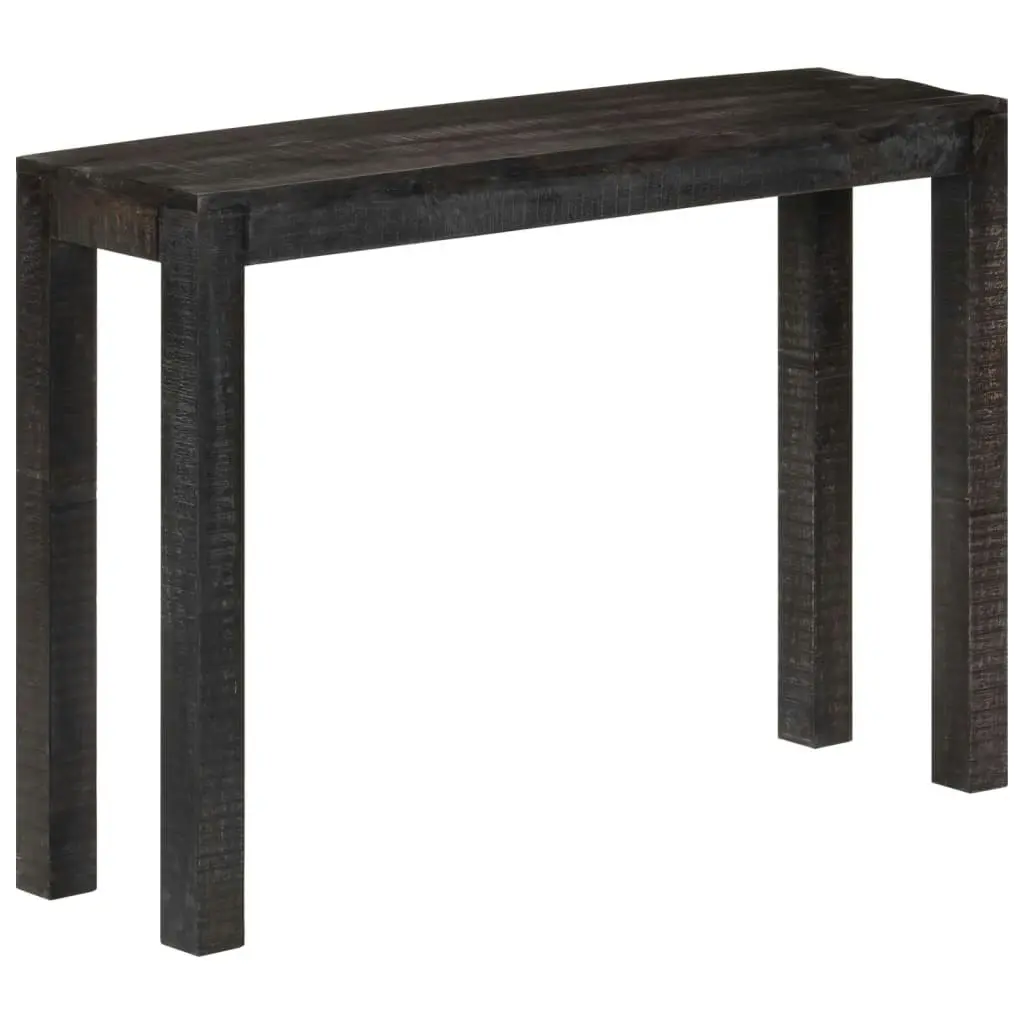 Console Table Black 110x30x76 cm Solid Wood Mango 351798