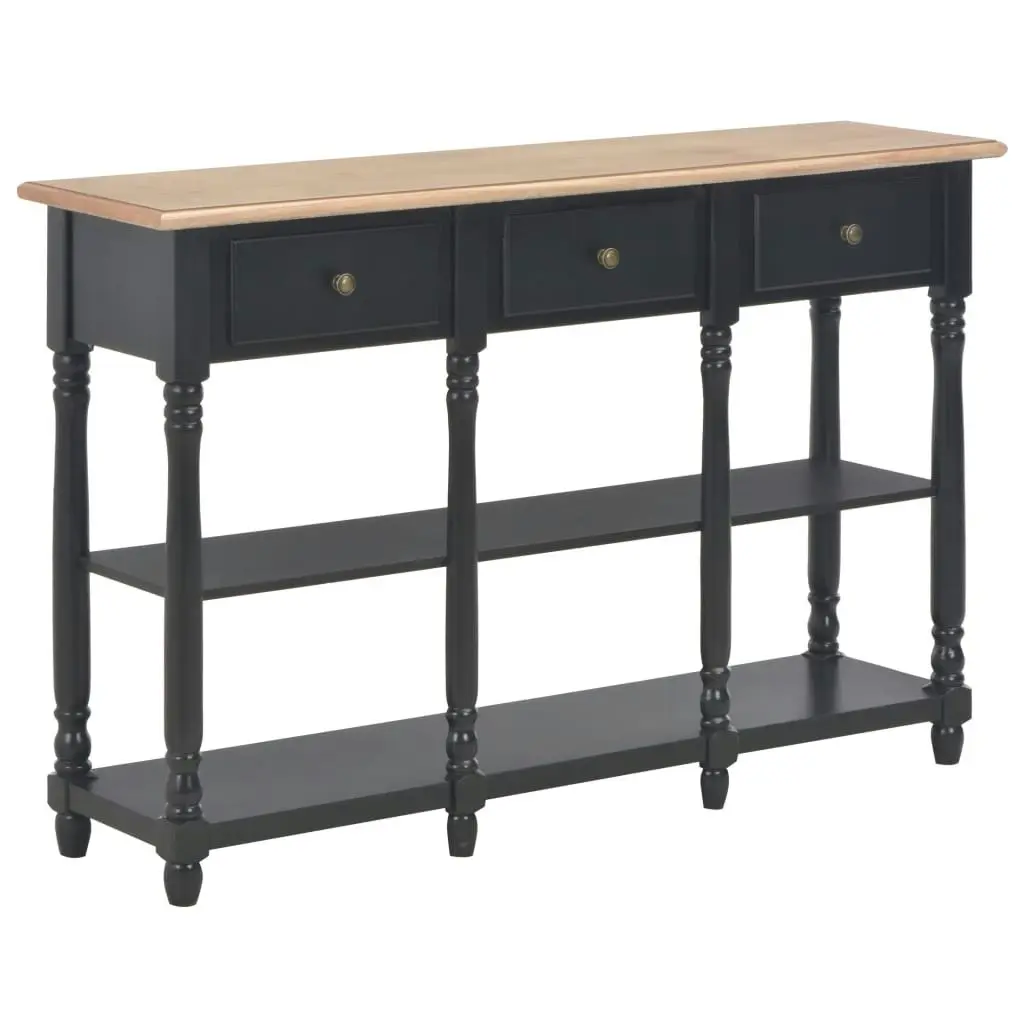 Console Table Black 110x30x76cm Engineered Wood 354327