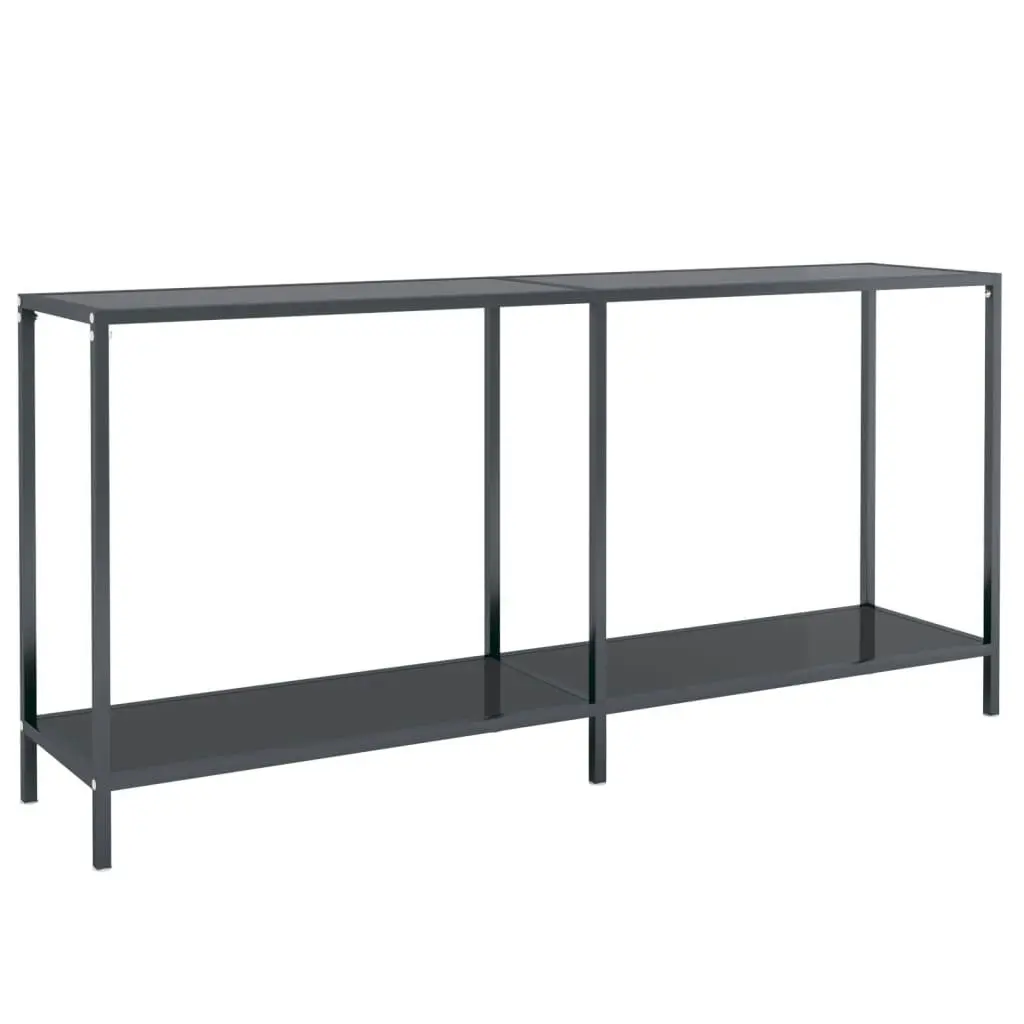 Console Table Black 160x35x75.5 cm Tempered Glass 331699