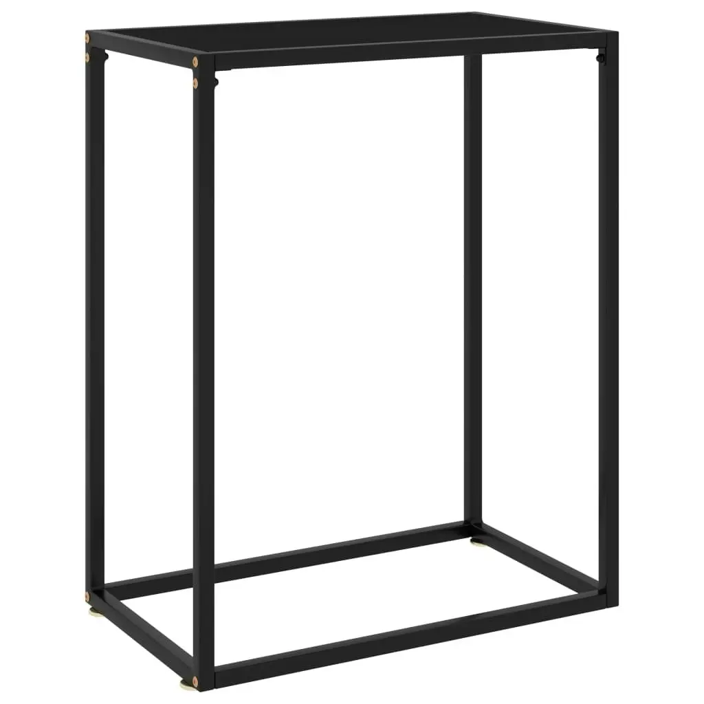 Console Table Black 60x35x75 cm Tempered Glass 322804