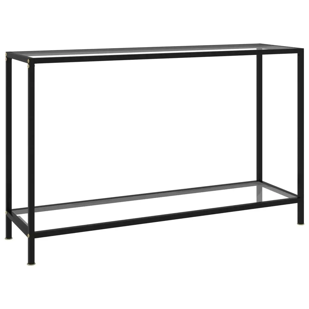 Console Table Transparent 120x35x75 cm Tempered Glass 322839