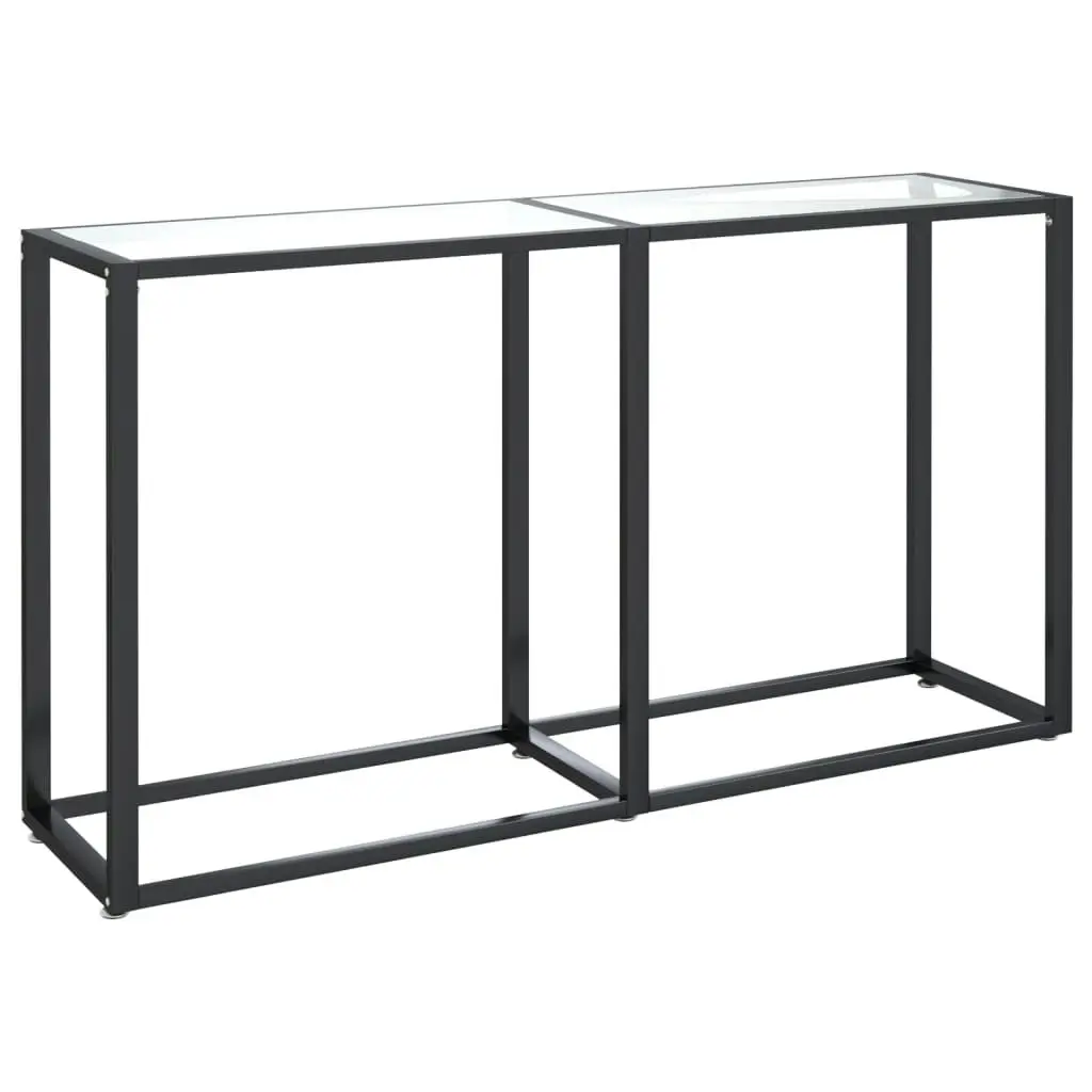 Console Table Transparent 140x35x75.5cm Tempered Glass 331674