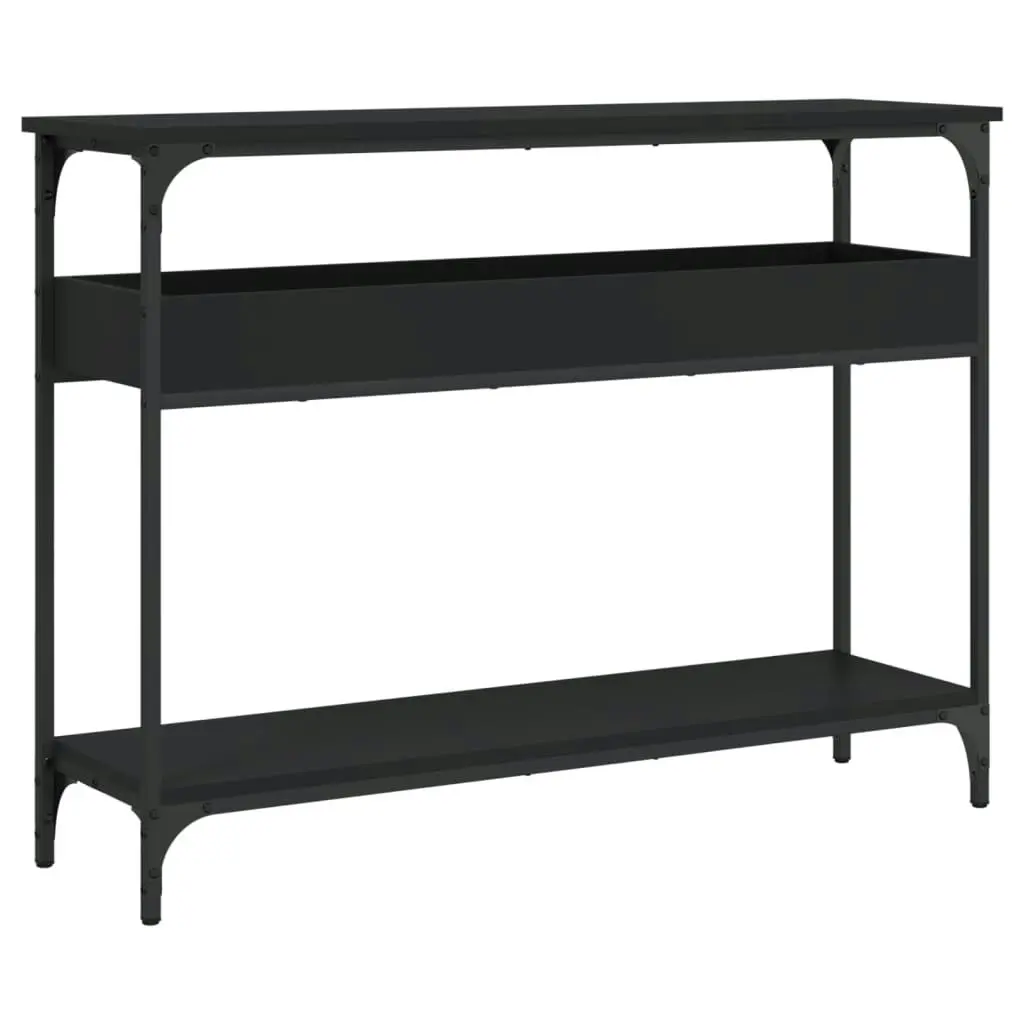 Console Table with Shelf Black 100x29x75cm Engineered Wood 837717