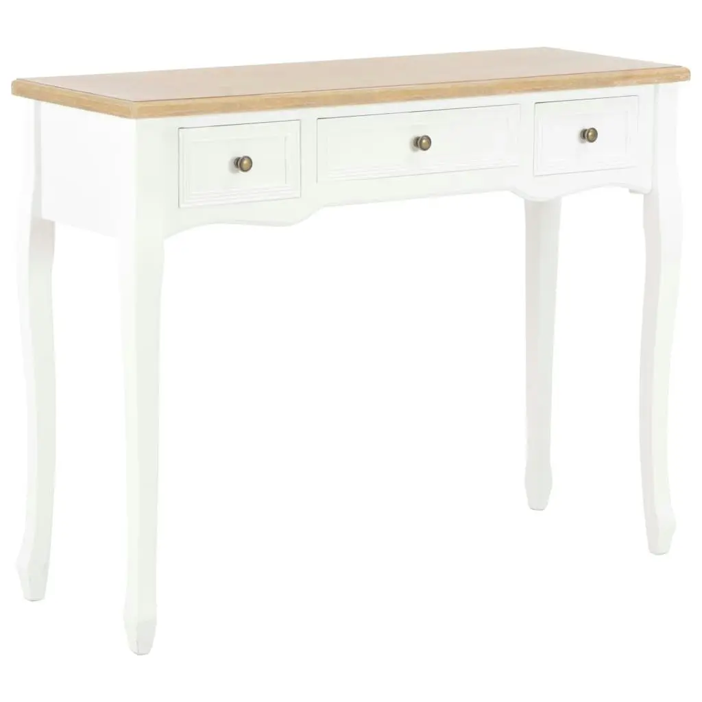 Dressing Console Table with 3 Drawers White 280044