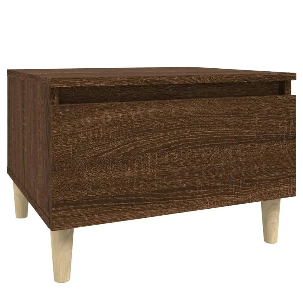 Side Table Brown Oak 50x46x35 cm Engineered Wood 819514