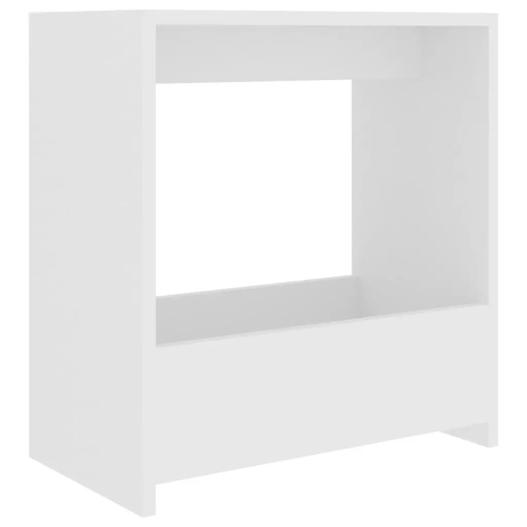 Side Table White 50x26x50 cm Engineered Wood 806687