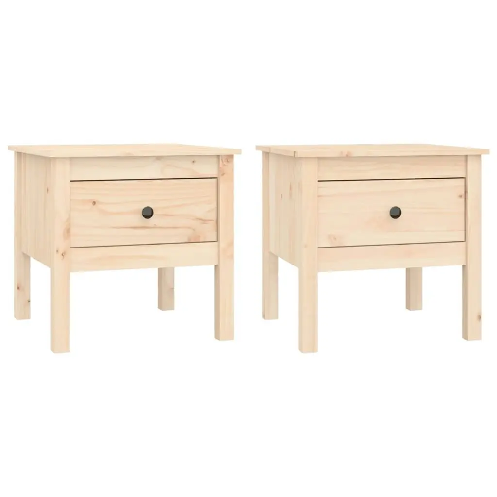 Side Tables 2 pcs 50x50x49 cm Solid Wood Pine 813795