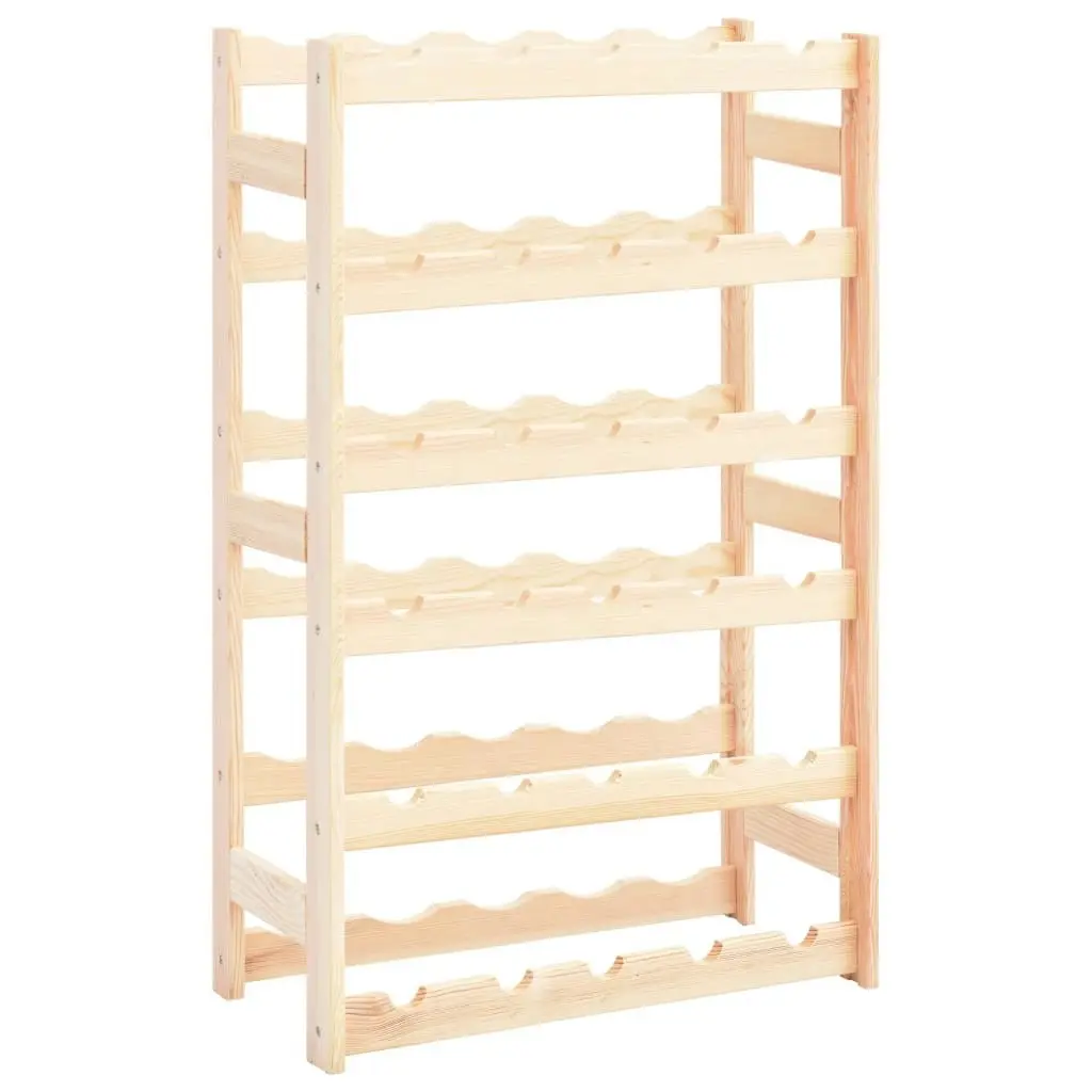 Wine Rack for 30 Bottles Solid Wood Pine 286194