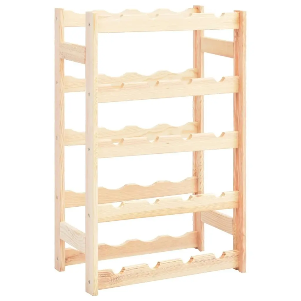 Wine Rack for 20 Bottles Solid Wood Pine 286193