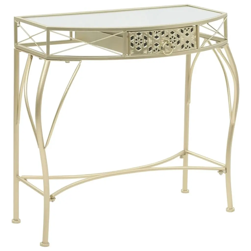 Side Table French Style Metal 82x39x76 cm Gold 245936