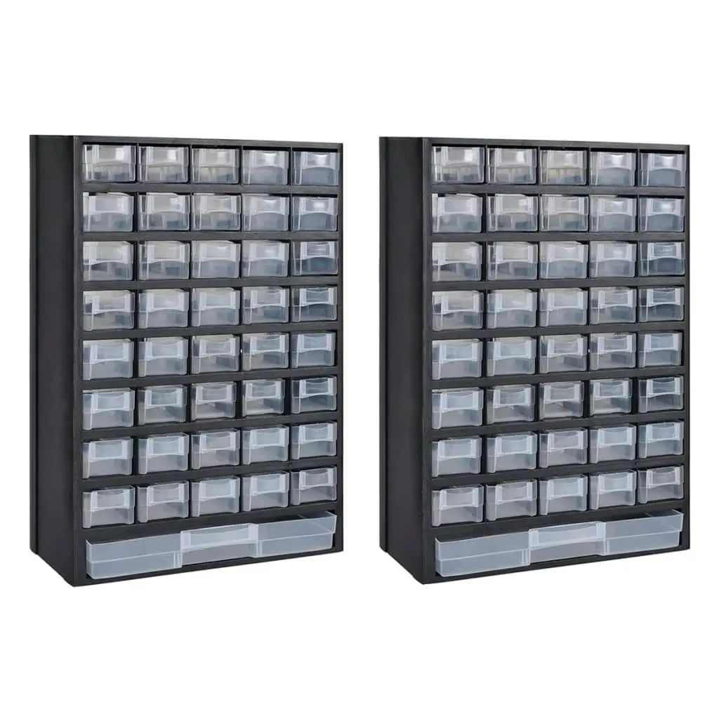 41-Drawer Storage Cabinet Tool Box 2 pcs Plastic 275657