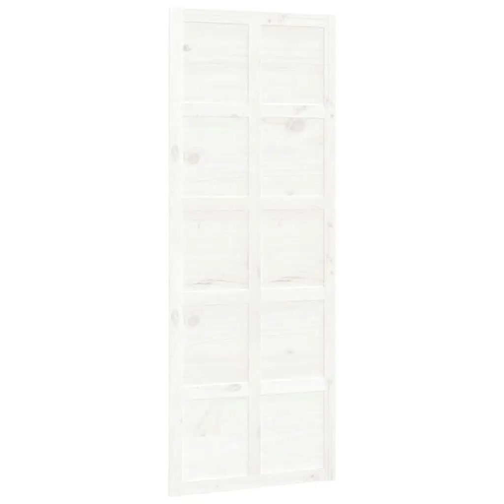 Barn Door White 80x1.8x214 cm Solid Wood Pine 824629