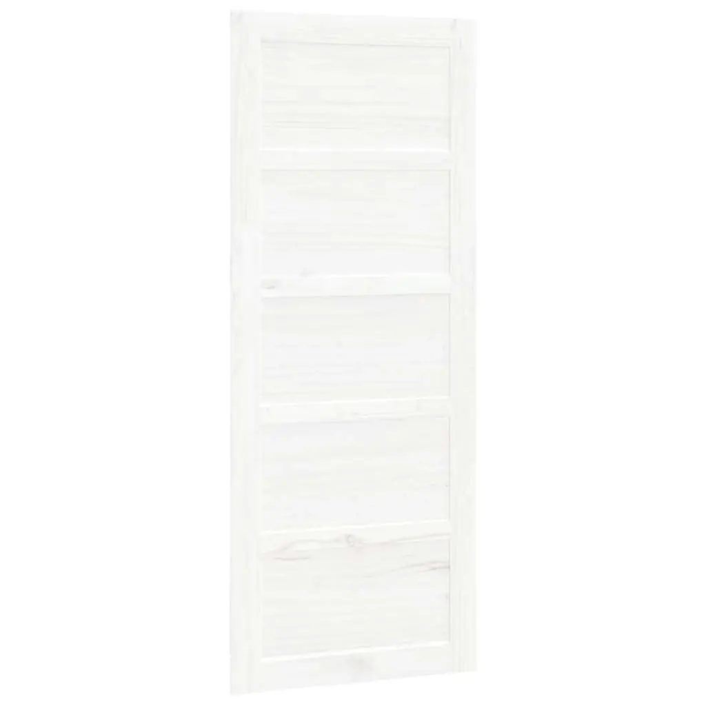 Barn Door White 80x1.8x204.5 cm Solid Wood Pine 824614