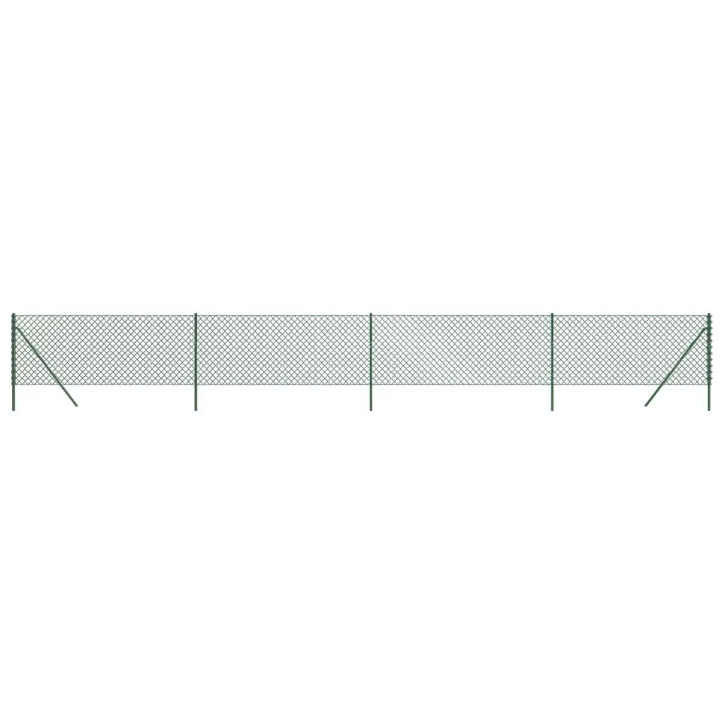 Chain Link Fence Green 1x10 m 153905