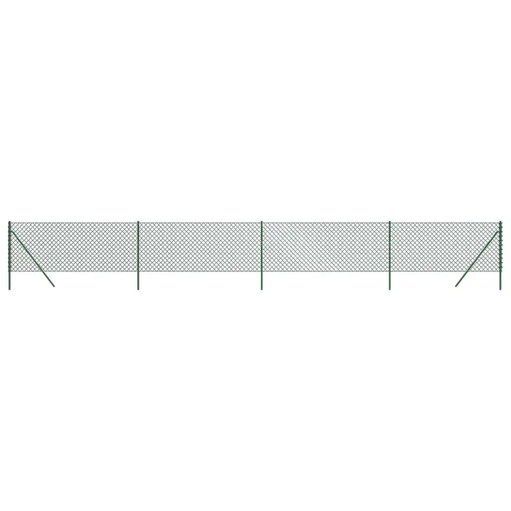 Chain Link Fence Green 0.8x10 m 153904