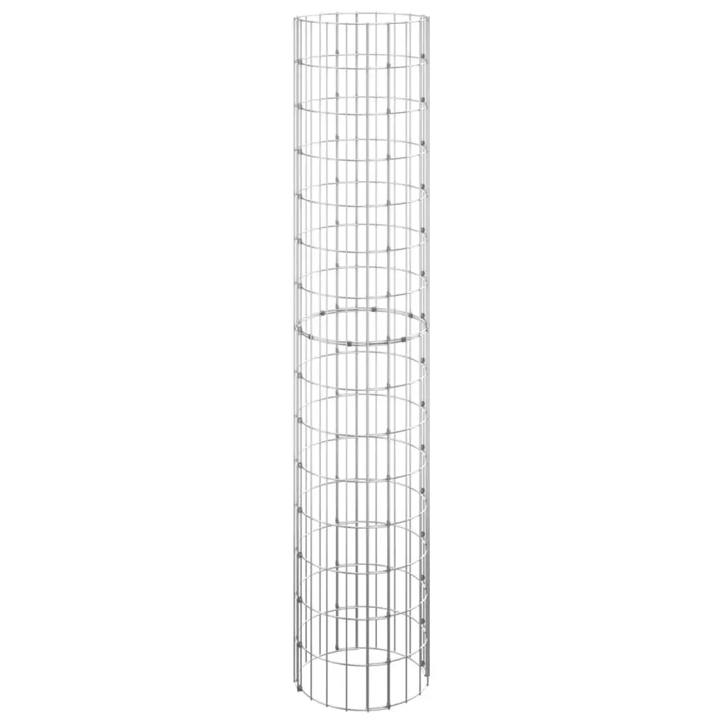 Circular Gabion Pole Galvanised Steel Ã˜30x150 cm 152013