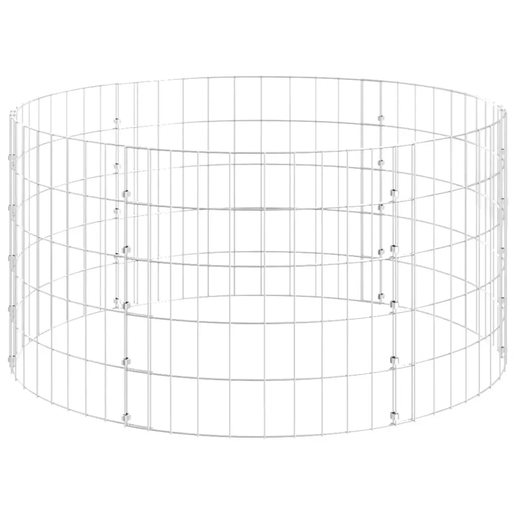 Circular Gabion Pole Galvanised Steel Ø100x50 cm 152017