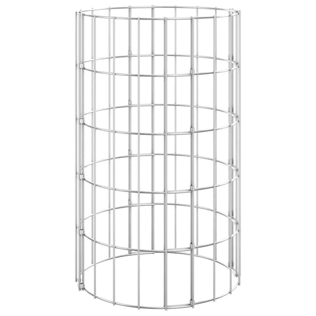 Circular Gabion Pole Galvanised Steel Ã˜30x50 cm 152011