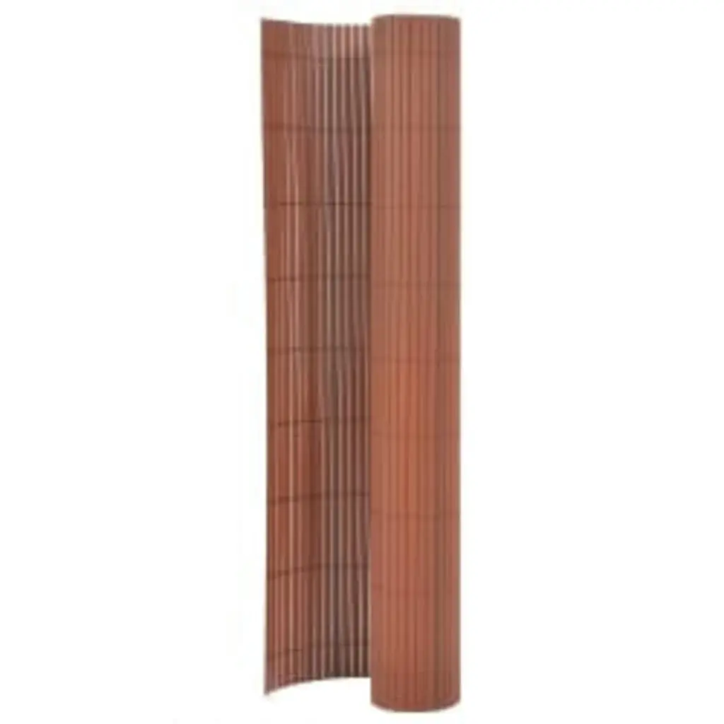 Double-Sided Garden Fence 110x500 cm Brown 317164