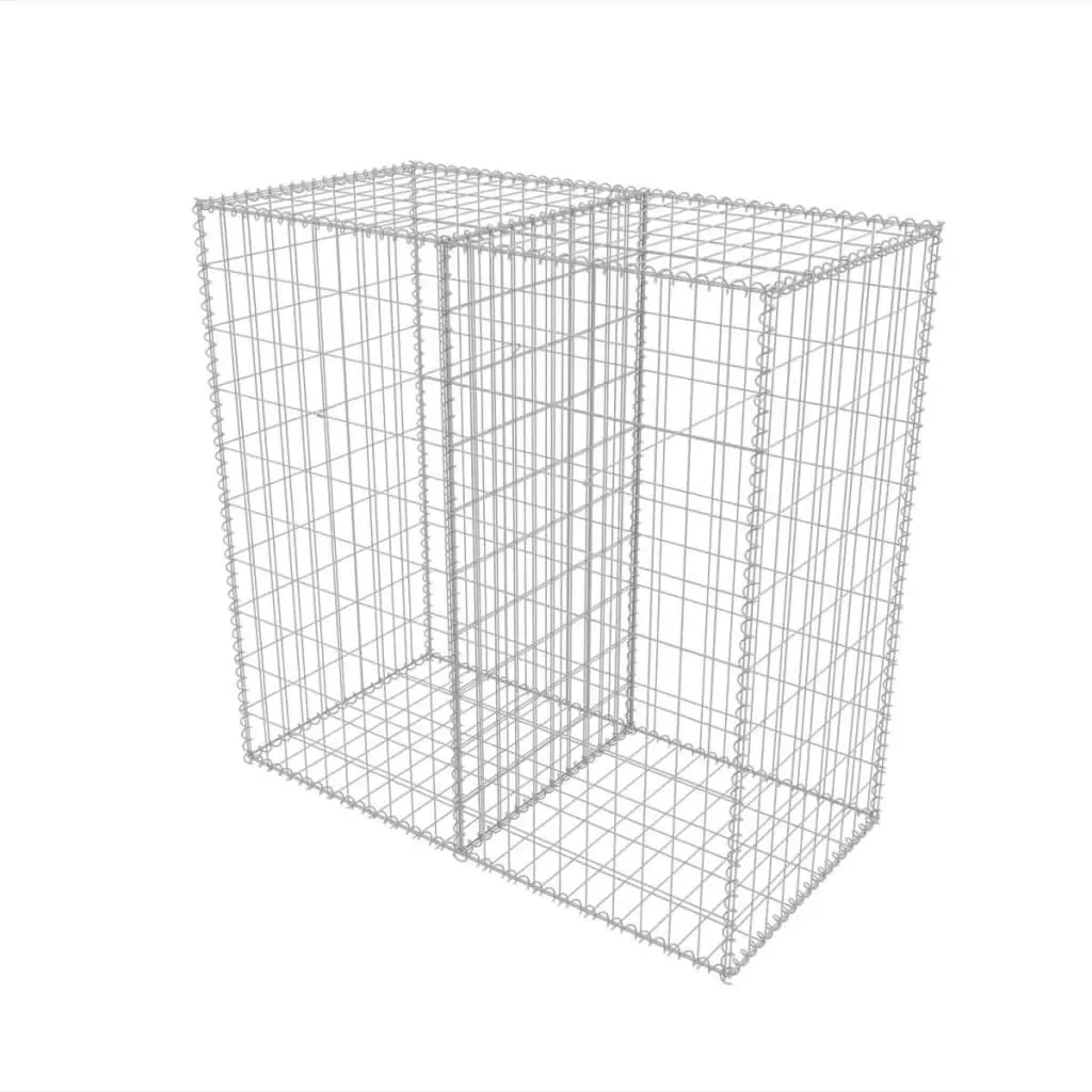 Gabion Basket Galvanised Steel 100x50x100 cm 142550