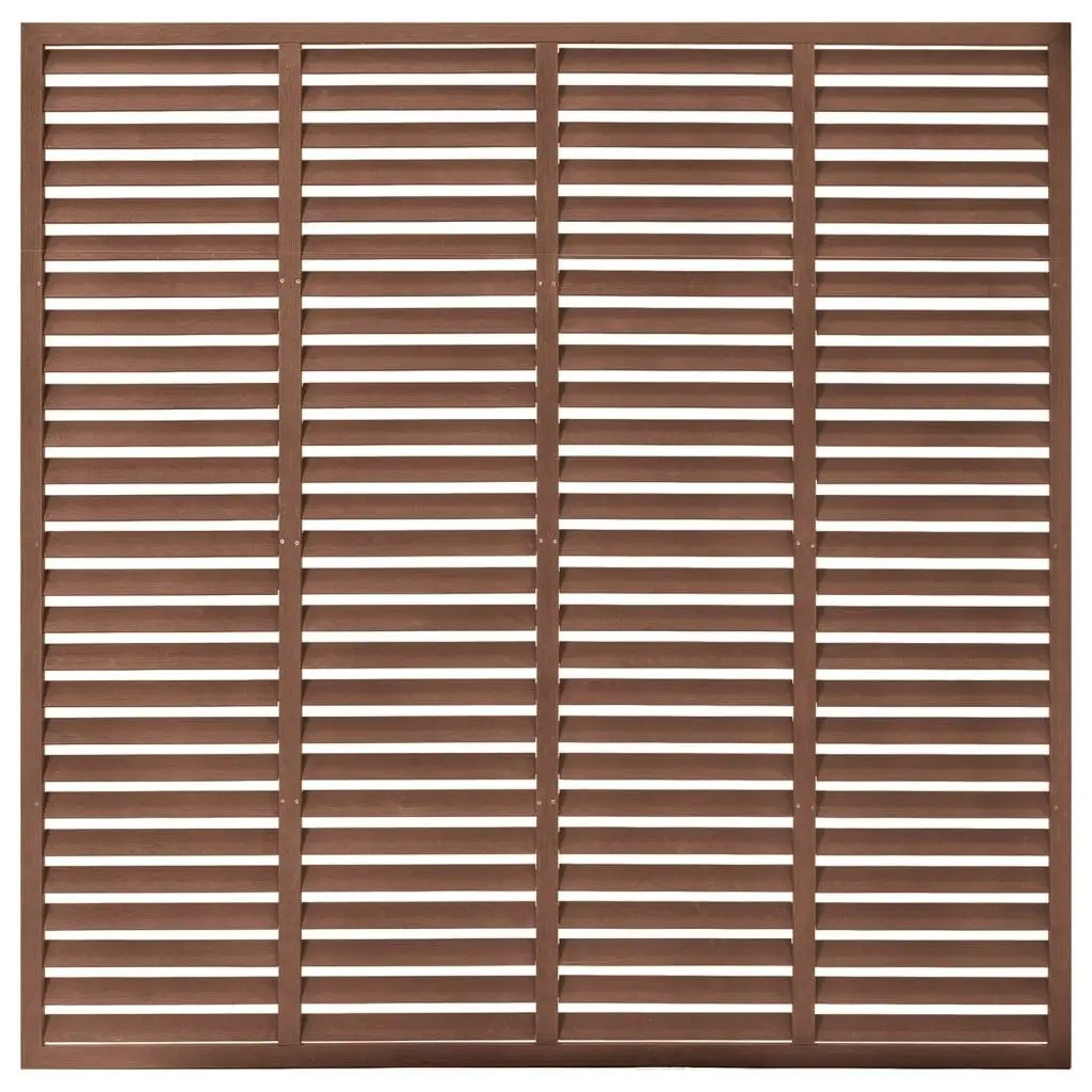 Louver Fence WPC 180x180 cm Brown 318106