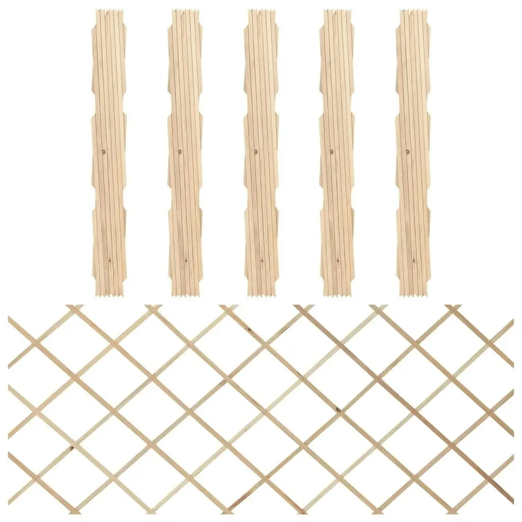 Trellis Fences 5 pcs Solid Firwood 180x80 cm 316422