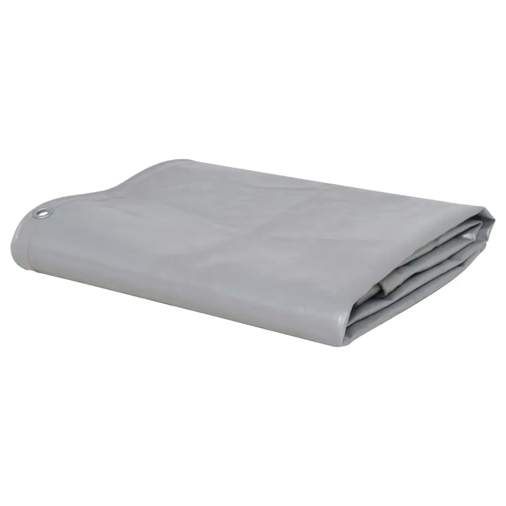 Tarpaulin 650 g/mÂ² 3x6 m Grey 43812