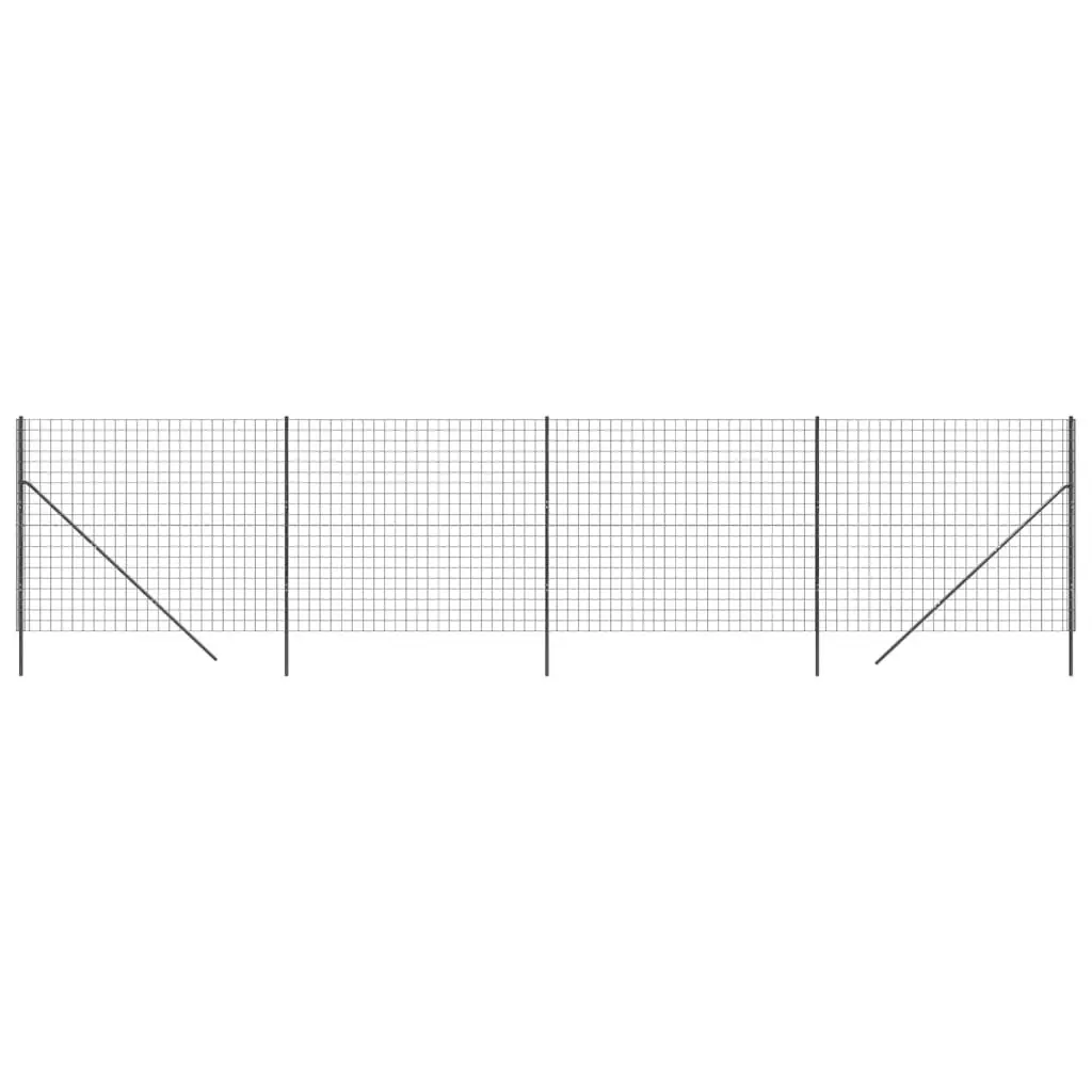 Wire Mesh Fence Anthracite 1.4x10 m Galvanised Steel 154227