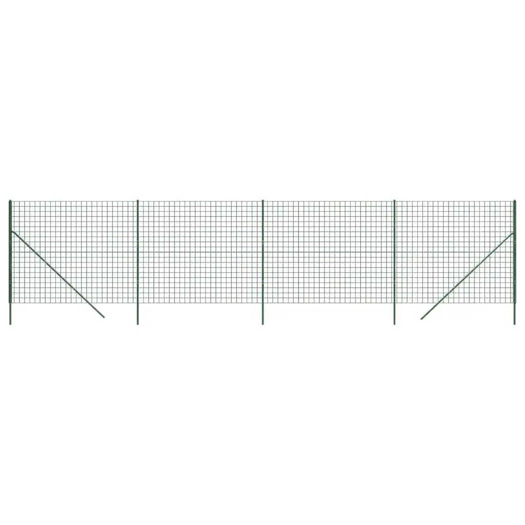 Wire Mesh Fence Green 1.6x10 m Galvanised Steel 154084