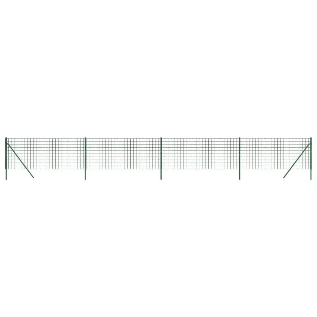 Wire Mesh Fence Green 1x10 m Galvanised Steel 154081