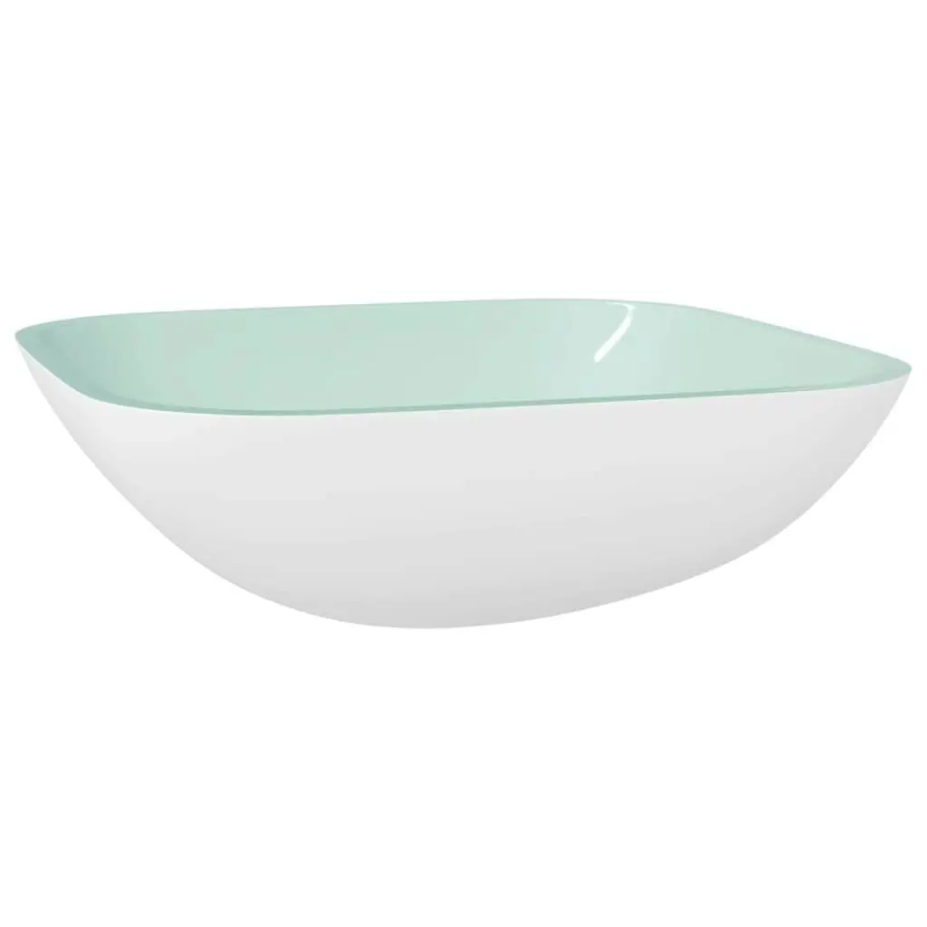 Basin Glass 42x42x14 cm White 345254