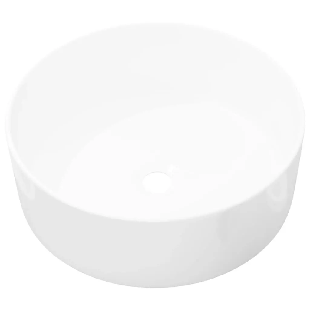 Basin Round Ceramic White 40x15 cm 142342