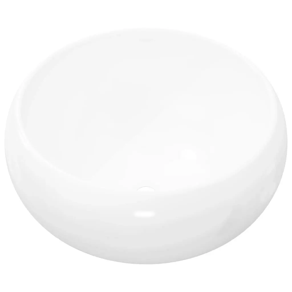 Basin Round Ceramic White 40x15 cm 142340