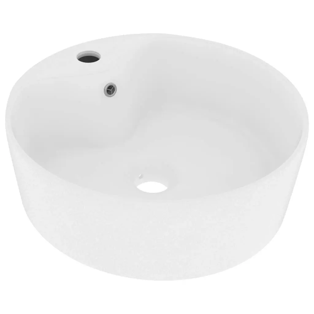 Luxury Wash Basin with Overflow Matt White 36x13 cm Ceramic 147031