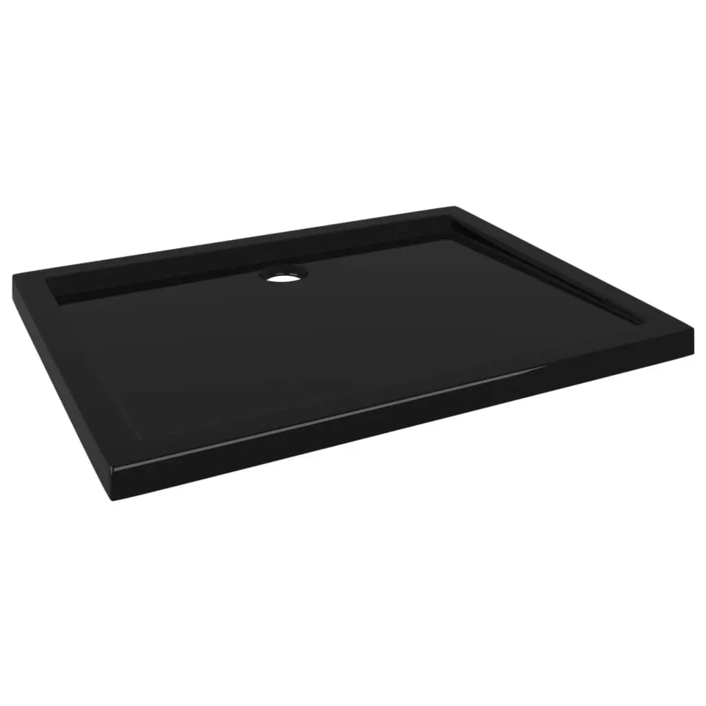 Rectangular ABS Shower Base Tray Black 70x90 cm 148911