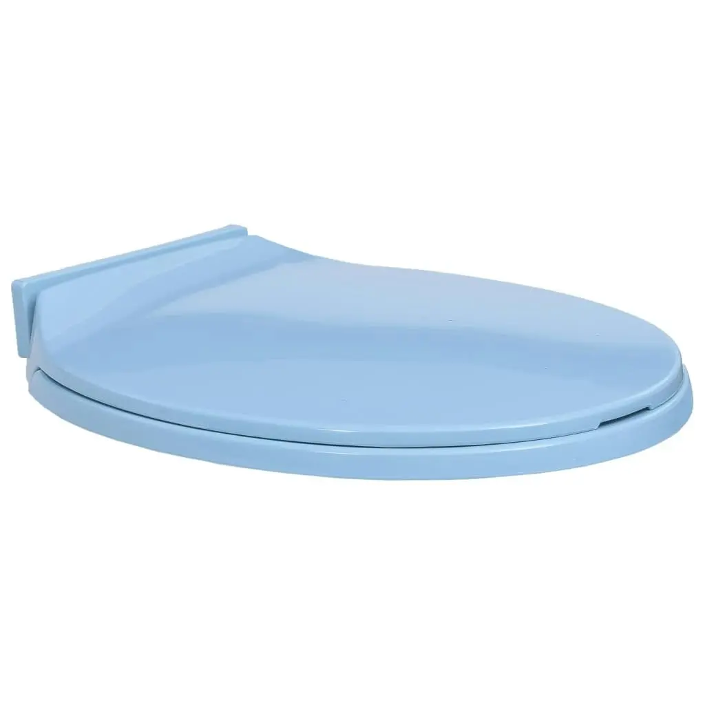 Soft-Close Toilet Seat Blue Oval 145822