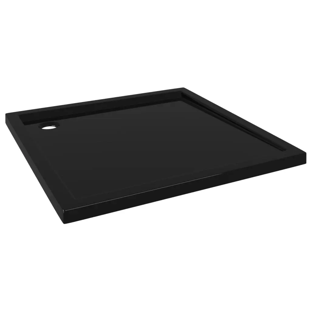 Square ABS Shower Base Tray Black 90x90 cm 148913